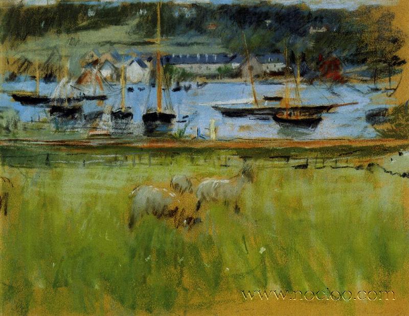 Berthe Morisot [1874] Harbor in the Port of Fecamp